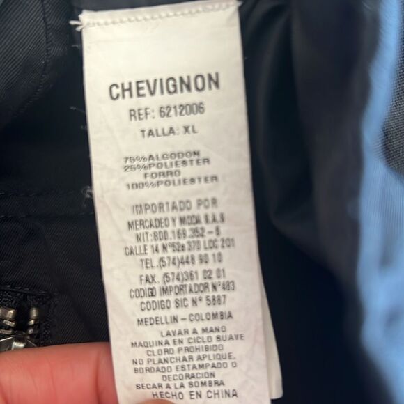 Chevignon Women’s Vintage Black Full Zip Biker Motorcycle Jacket Extra Large - Picture 11 of 11
